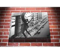 Harold Lloyd in Safety Last 1923 Hollywood Movie Gallery Framed Canvas Art Picture Print