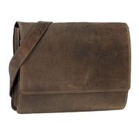 Harold's Antico Messenger leather 38 cm laptop compartment gray