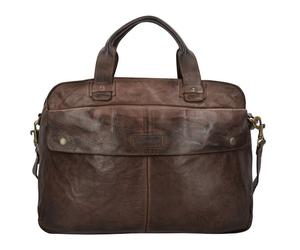 Harold's Saddle briefcase leather 41 cm laptop compartment brown