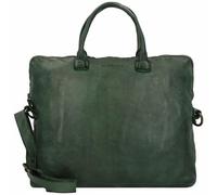 Harold's Submarine handbag leather 38 cm laptop compartment green