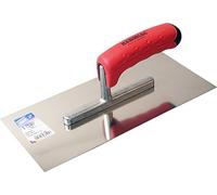 Haromac 125132807 Plastering Trowel with Soft Handle, Silver/Red, 130 x 280 mm