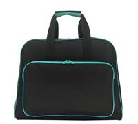 Haroranax Sewing Machine Carrying Case - Portable Storage Organizer for Tools Threads & Scissors | Durable Travel-Friendly Design for Home Sewing Projects & Craft Storage (Black blue)