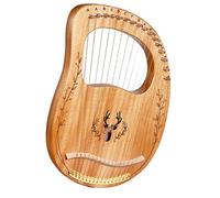 harp 1 Set Mahogany 16-tone Portable Lyre Harp Stringed Musical Instruments Accessories Kit