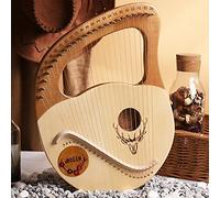 Harp 21 Strings for Adult Small Harp Lyre Metal Harp Strings Instrument Mahogany Music Instruments Lyre Harp with Tuning Wrench Black Gig Bag Best Gift for Beginners Music Lovers Beginners Kids