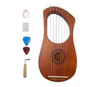 Harp 7 Strings For Beginners Adults Mahogany Body Lyre Portable Mini Lyre Harp Professional Musical Instrument With Tuning Key And Strings(A)