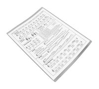 Harp Chord Chart Portable Durable Coated Paper Practice Playing Accessories for Beginner S