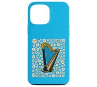 Harp Floral Flowers Harpist String Musician Spring Summer Case for iPhone 13 Pro Max