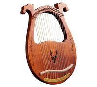 harp, Lap Harp Comfortable Grip Lyre Harp 16 Metal Strings Carved Phonetic Symbols for Easy Learning it can Easily Tune