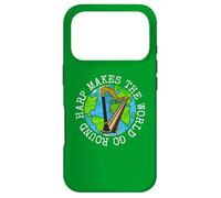 Harp Makes The World Go Round, Harpist String Musician Case for iPhone 17 Pro