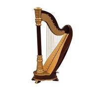 Harp Model Hand-made Wooden Harp Musical Instrument Model Home Office Table Decoration Ornament Holiday