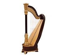 Harp Model Handmade Wooden Musical Instrument Home Office Table Decoration Holiday Gift Miniature Ornament Musical