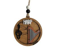 Harp Orchestra Christmas Tree Ornament | Harpist Gift | Custom Music Harp Lover Keepsake | Harp Player Wedding Present