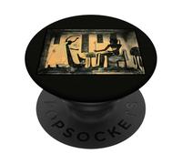 Harp Player Harpist Pharaoh Ramses III Egyptian Pyramids Art PopSockets Adhesive PopGrip