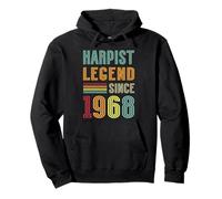 Harp Player Legend 1968 Musician 57th Birthday Harpist Pullover Hoodie