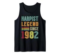Harp Player Legend 1982 Musician 43rd Birthday Harpist Tank Top