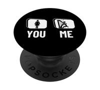 Harp Proud Funny Women Harpist PopSockets Adhesive PopGrip