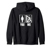 Harp Proud Funny Women Harpist Zip Hoodie