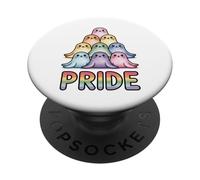 Harp Seal Gay Pride Flag Rainbow Parade Month Ally Stacked PopSockets Adhesive PopGrip