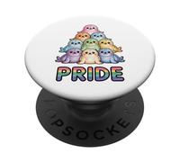 Harp Seal Gay Pride Flag Rainbow Parade Month Ally Stacked PopSockets Adhesive PopGrip