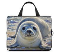 Harp Seal Painting Laptop Bag Durable Laptop Sleeve Water-Resistant Notebook Bag for Computer Or Tablet