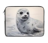 Harp Seal Painting Laptop Sleeve 17inch Laptop Protective Case for Women Men Shockproof Computer Cover Portable Notebook Briefcases Computer Carrying Bag Lap Top Protector Compatible with Notebooks