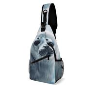 Harp Seal Painting Wallpaper Crossbody Bag Casual Chest Bag for Men And Women Minimalist Chest Shoulder Pack Travel Chest Bag for Daily Use