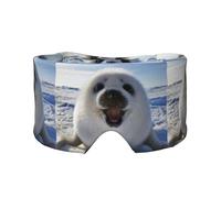 Harp Seal Painting Wallpaper, Full Eye Covers Light Blocking Eye Mask Sleep Eye and Ear Muffs