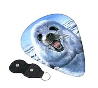Harp Seal Painting Wallpaper Guitar Picks, 6 Pack Includes Thin(.46mm), Medium(.71mm) & Heavy Gauges(.96mm) Suitable For Guitar, Ukulele, Etc.