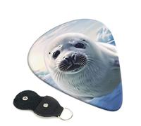 Harp Seal Painting Wallpaper Guitar Plectrums, 6 Guitar Plectrums, Printed on both sides for Electric Guitar Bass Ukulele (0.46 mm 0.71 mm 0.96 mm)