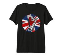 Harp UK Flag Harpist String Player British Musician Premium T-Shirt