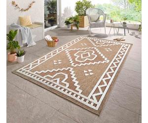 Harper Diamond Pattern Water Resistant Indoor Area Rugs Cream 200X290 Cm