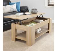 Harper Extending Coffee Table Natural 1 Shelf 105cm