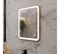 Harper & Harlow 390X500 Vela Brushed Copper Led Illuminated Bathroom Mirror