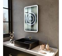 Harper & Harlow 400X600 Vela Matt Black Led Illuminated Bathroom Mirror