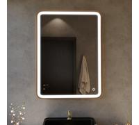 Harper & Harlow 600X800 Vela Brushed Copper Led Illuminated Bathroom Mirror