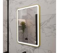Harper & Harlow 700x500 Vela Brushed Brass LED Illuminated Bathroom Mirror