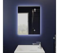 Harper & Harlow Auriga Illuminated LED Bathroom Vanity Mirror, 390x500mm, IP44, Adjustable Light Colour, Memory Function, Touch Control, Dimmable, Anti-Fog Demister, Landscape or Portrait Mounting