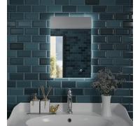 Harper & Harlow Auriga Illuminated LED Bathroom Vanity Mirror, 400x600mm, IP44, Adjustable Light Colour, Memory Function, Touch Control, Dimmable, Anti-Fog Demister, Landscape or Portrait Mounting
