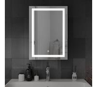 Harper & Harlow Cassio Illuminated LED Bathroom Vanity Mirror, 500x700mm, IP44, Adjustable Light Colour, Memory Function, Touch Control, Dimmable, Anti-Fog Demister, Landscape or Portrait Mounting