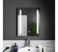 Harper & Harlow Lynx Illuminated LED Bathroom Vanity Mirror, 390x500mm, IP44, Adjustable Light Colour, Memory Function, Touch Control, Dimmable, Anti-Fog Demister, Landscape or Portrait Mounting