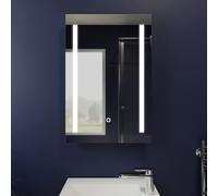 Harper & Harlow Lynx Illuminated LED Bathroom Vanity Mirror, 400x600mm, IP44, Adjustable Light Colour, Memory Function, Touch Control, Dimmable, Anti-Fog Demister, Landscape or Portrait Mounting
