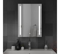 Harper & Harlow Lynx Illuminated LED Bathroom Vanity Mirror, 500x700mm, IP44, Adjustable Light Colour, Memory Function, Touch Control, Dimmable, Anti-Fog Demister, Landscape or Portrait Mounting