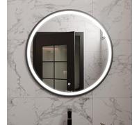 Harper & Harlow Lyra Illuminated LED Bathroom Vanity Mirror, 800x800mm, Matt Black Frame, IP44, Adjustable Light Colour, Memory Function, Touch Control, Dimmable, Anti-Fog Demister