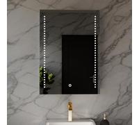 Harper & Harlow Orion Illuminated LED Bathroom Vanity Mirror, 500x700mm, IP44, Adjustable Light Colour, Memory Function, Touch Control, Dimmable, Anti-Fog Demister, Landscape or Portrait Mounting