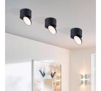 HARPER LIVING Ceiling Spotlights, Dimmable Spot Light Ceiling Rotatable, LED Ceiling Light 380 Lumens 5 Watts 3000K Warm White, Indoor Spot Lights for Living Room Bedroom Kitchen, Black Finish