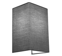 HARPER LIVING 1xE27/ES Wall Wash Light with Switch, Grey Rectangle Fabric Shade, Suitable for LED Upgrade, Ideal for Bedroom, Living Room, Hallway, Hotel, B&B