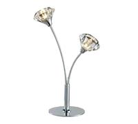 Harper Living 2 Light Table Lamp Polished Chrome Finish In Silver Silver One Size