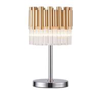 Harper Living 3 Light Gold Table Lamp With Decorative Glass Rods Gold
