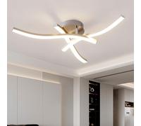 3 Light LED Semi-Flush Ceiling Light, 3000K Harper Living Metallic Silver One Size