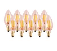 Harper Living 4.5 Watts E14 Led Bulb Amber Candle Warm White Dimmable, Pack Of 10 Amber One Size